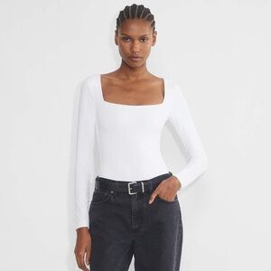 Aritzia Babaton Contour Full Squareneck Longsleeve Bodysuit